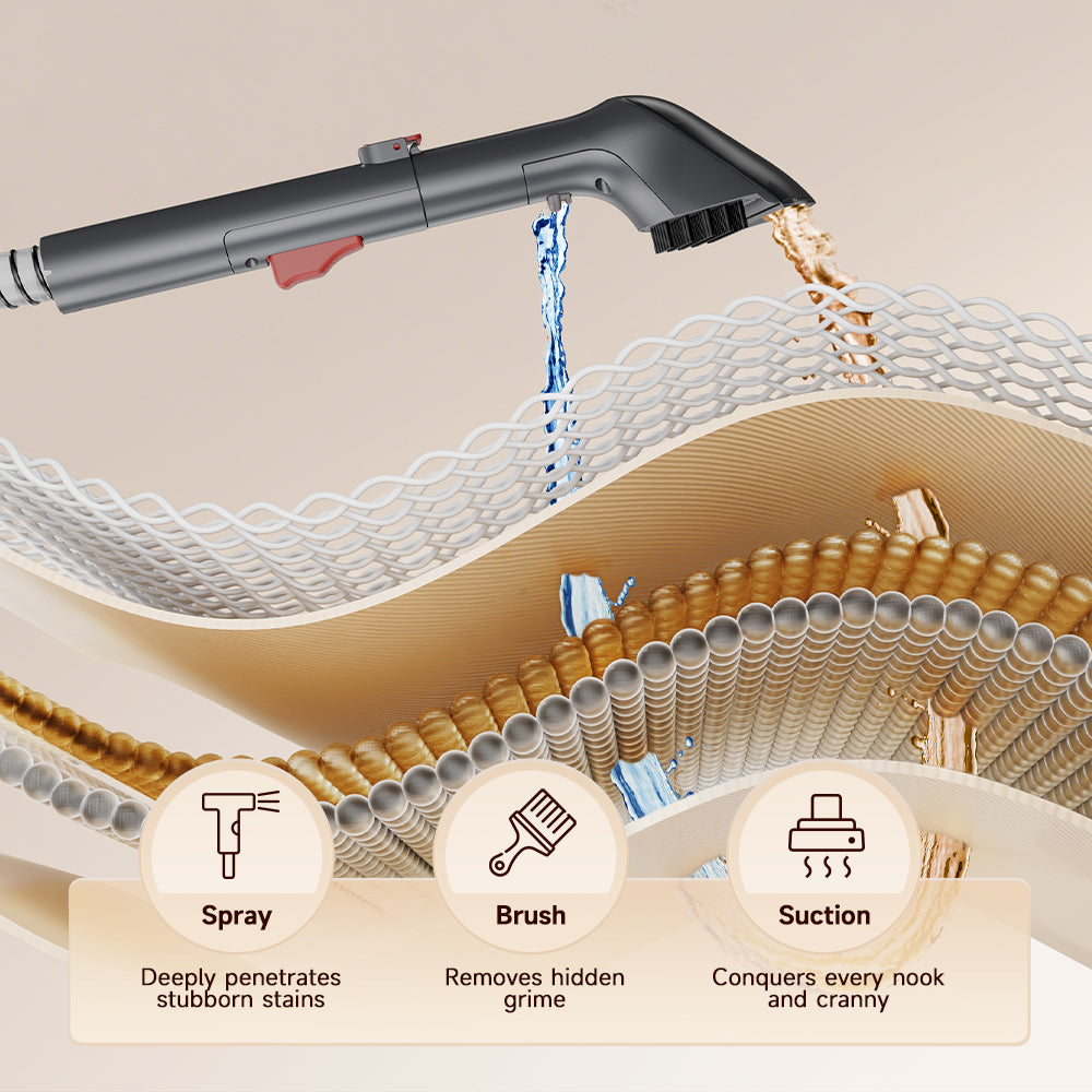 WHALLULTRA Portable Carpet Cleaner, Spot Cleaner Machine for Upholstery Carpet Sofa Stairs Pet Stain Remover, Deep Cleaning with Strong Suction & Tools