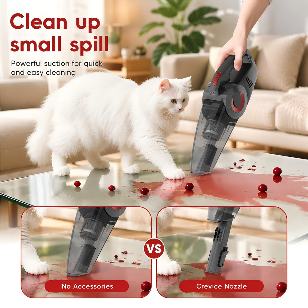 WHALLULTRA Cordless Handheld Vacuum Cleaner with Charging Dock, Lightweight Portable Design for Home Daily Cleaning, Countertop/Compact Storage