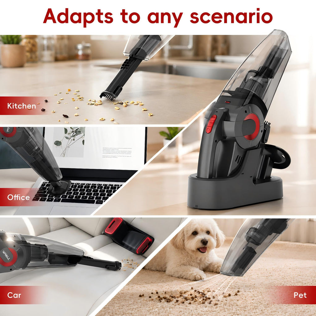 WHALLULTRA Cordless Handheld Vacuum Cleaner with Charging Dock, Lightweight Portable Design for Home Daily Cleaning, Countertop/Compact Storage
