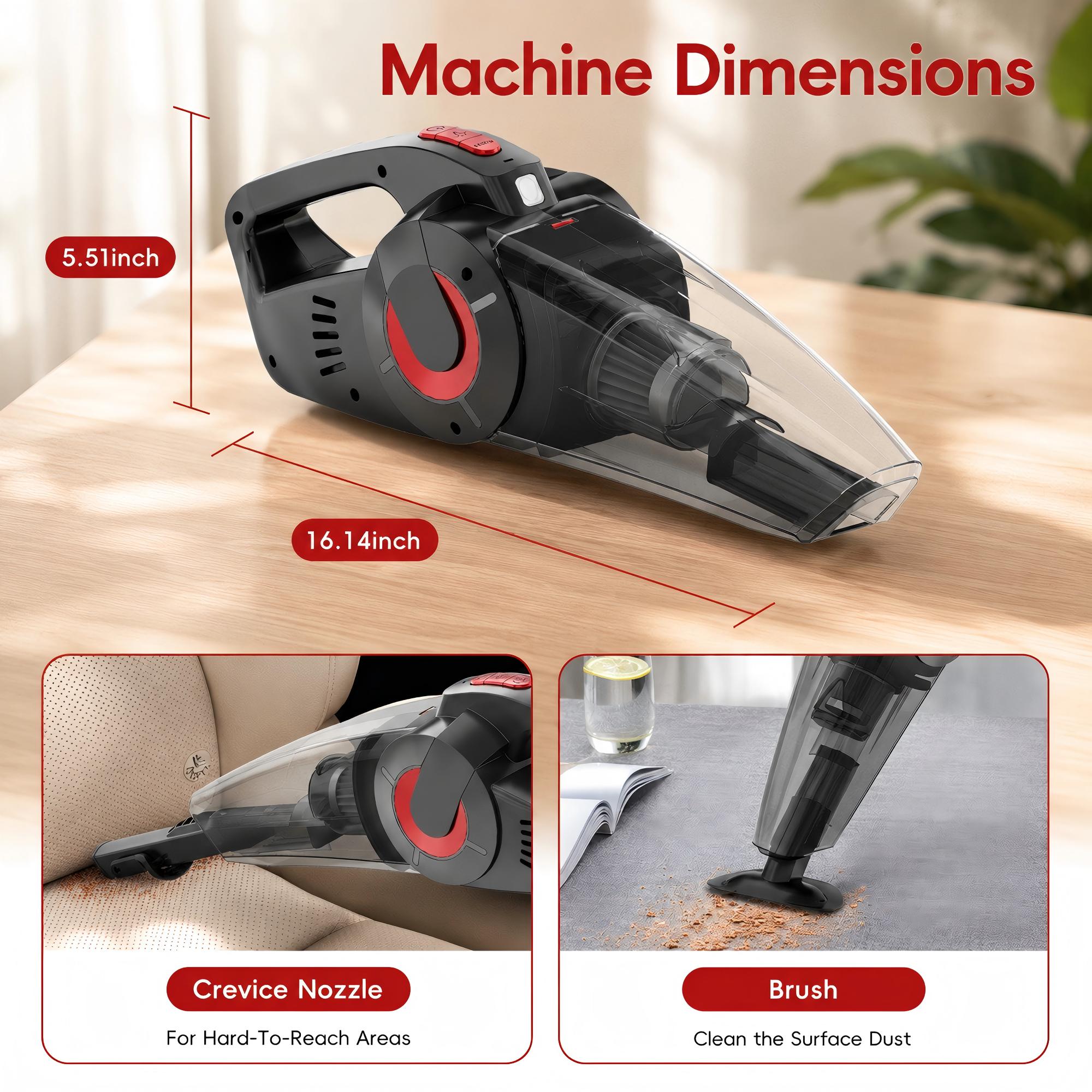 WHALLULTRA Cordless Handheld Vacuum Cleaner with Charging Dock, Lightweight Portable Design for Home Daily Cleaning, Countertop/Compact Storage