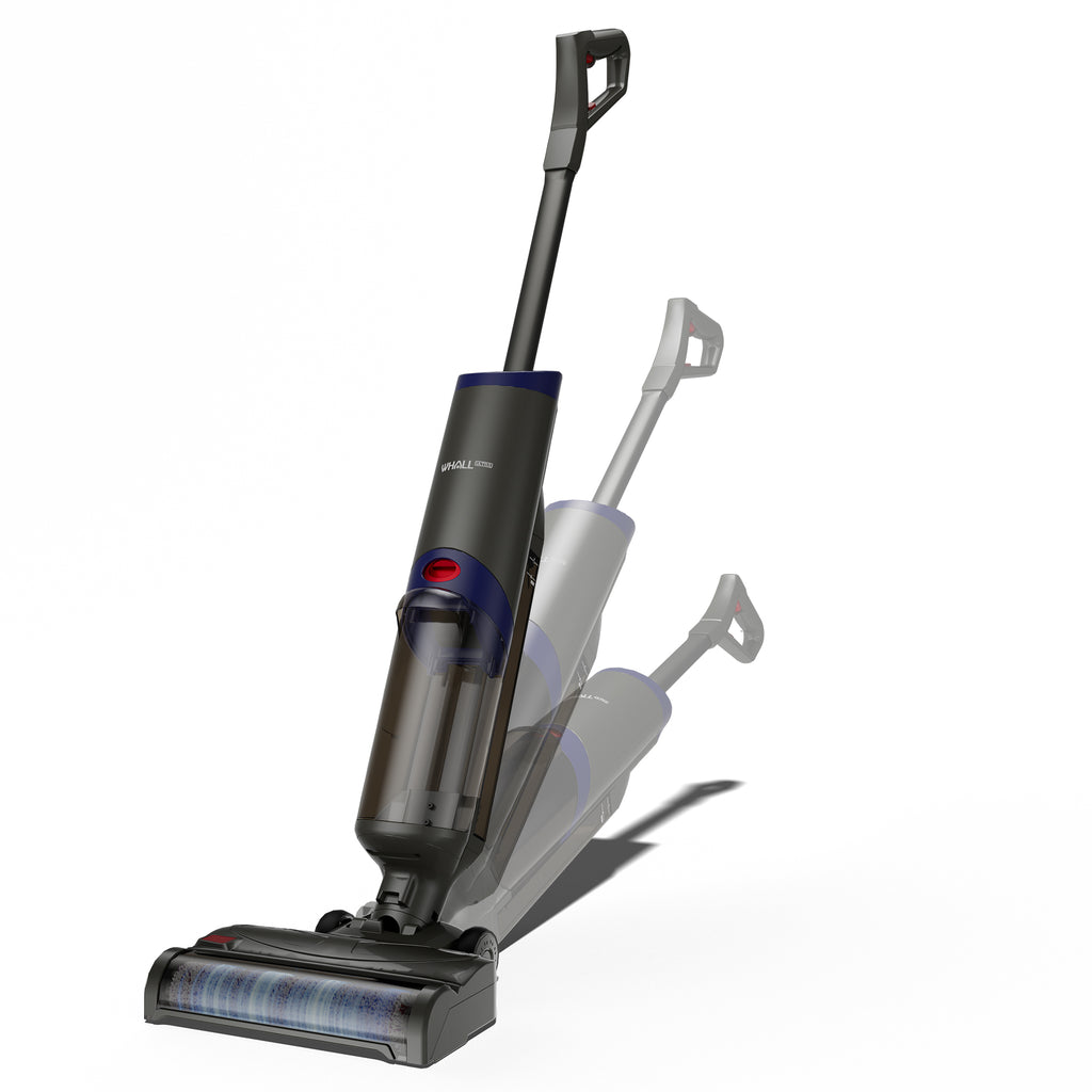 WHALLULTRA Cordless Wet Dry Vacuum Cleaner, 15kPa Suction Vacuum Mop Floor Washer with Self-Cleaning Brush Roll, Smart Voice Guidance, 0.6L Tank