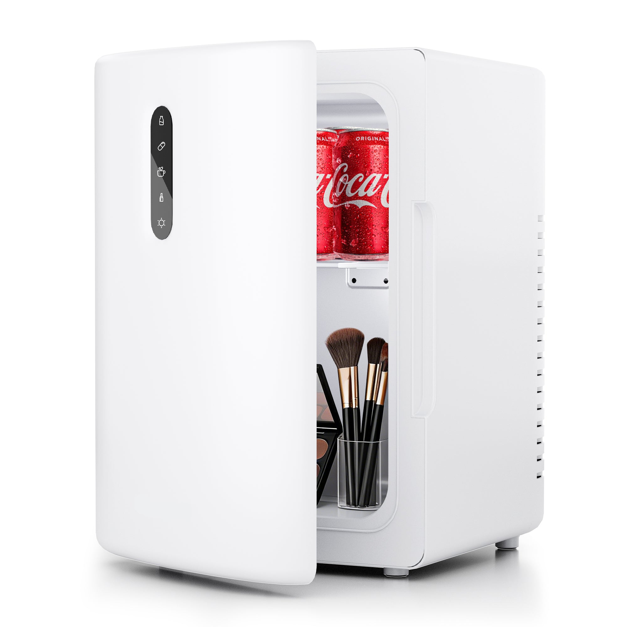 12L Mini Fridge, 15 Can Touchscreen Cooler & Warmer, AC/DC, 31dB Quiet, Cools 28°F/Heats 140°F, for Skincare, Drinks