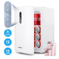 WHALL ULTRA 12L Mini Fridge Cooler & Warmer, Dual Power Portable Electric Refrigerator for Bedroom, Car, Skincare, Camping