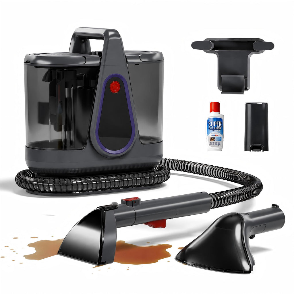WHALLULTRA Portable Carpet Cleaner, Spot Cleaner Machine for Upholstery Carpet Sofa Stairs Pet Stain Remover, Deep Cleaning with Strong Suction & Tools