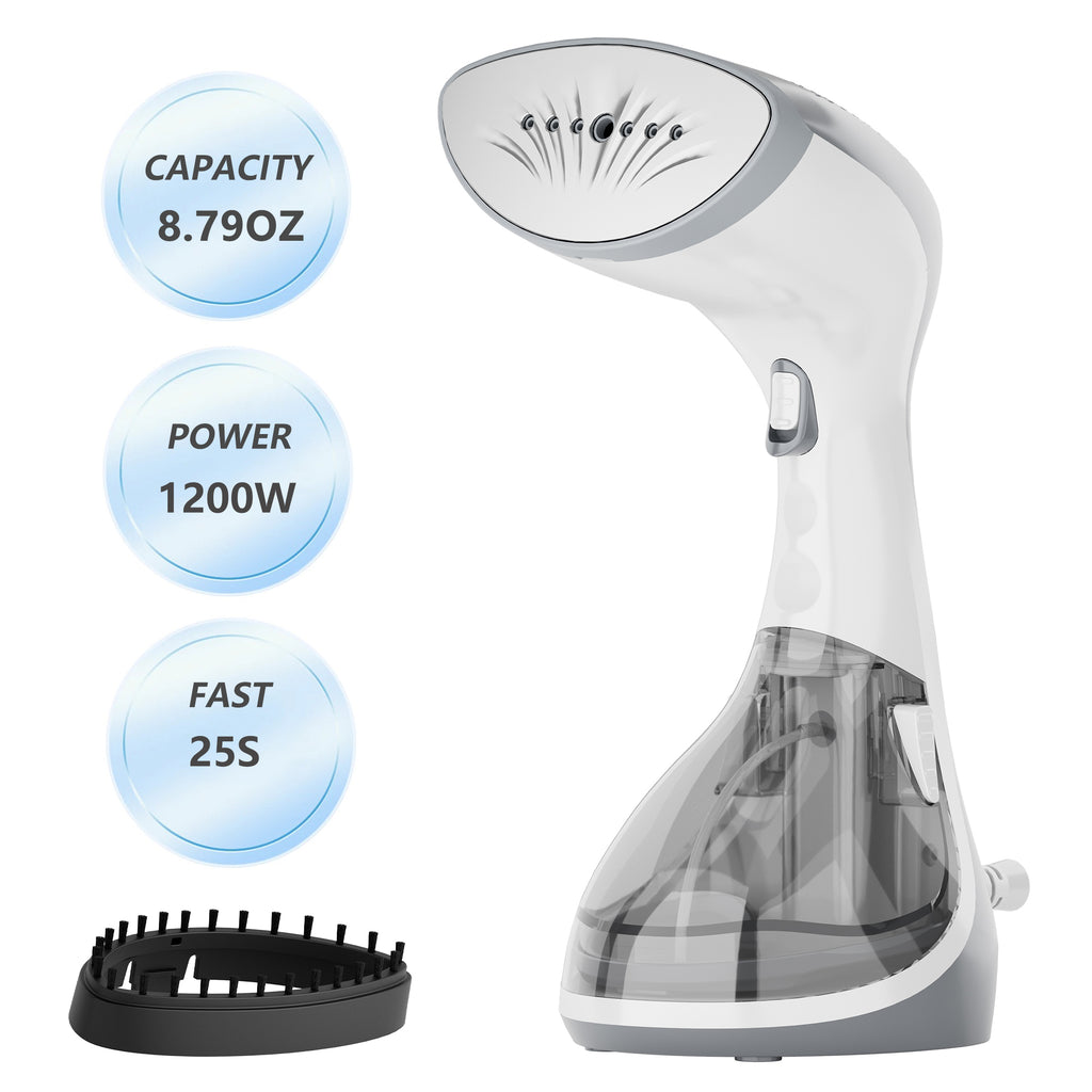 WHALLULTRA Compact Handheld Steamer with Brush, Fast Heat Up Steam Ironing, Dry Ironing, 1200W