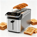 WHALLULTRA 4 Slice Long Slot Toaster, Touch Screen with Projection Display,1.5" Wide Slots, 5 Bread Types & 11 Shade Settings
