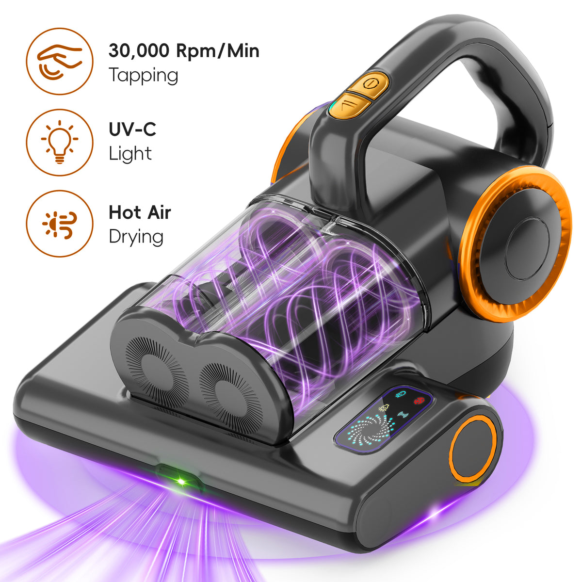WHALLULTRA UV Bed Vacuum Cleaner, Handheld Corded Mattress Vacuum with HEPA Filter, for Sofa, Crib and Home Use