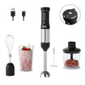 WHALLULTRA Cordless Hand Blender, 5-in-1 Immersion Blender with 2000mAh Battery, Beaker, Chopper, Whisk, Milk Frother