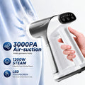 WHALLULTRA Vacuum Garment Steamer, Handheld Clothes Steamer with Suction, 180ML Tank, LED Display, Portable Travel Wrinkle Remover 1200W