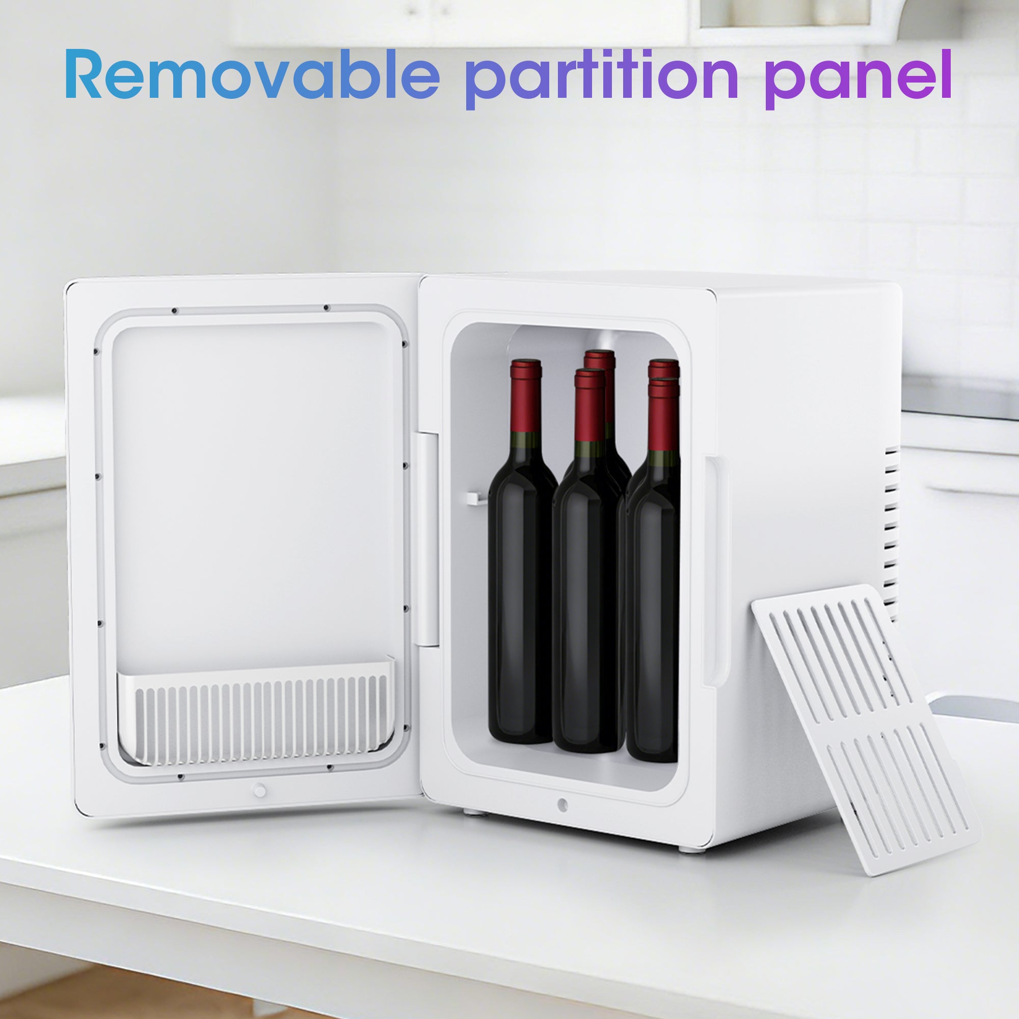 12L Mini Fridge, 15 Can Touchscreen Cooler & Warmer, AC/DC, 31dB Quiet, Cools 28°F/Heats 140°F, for Skincare, Drinks