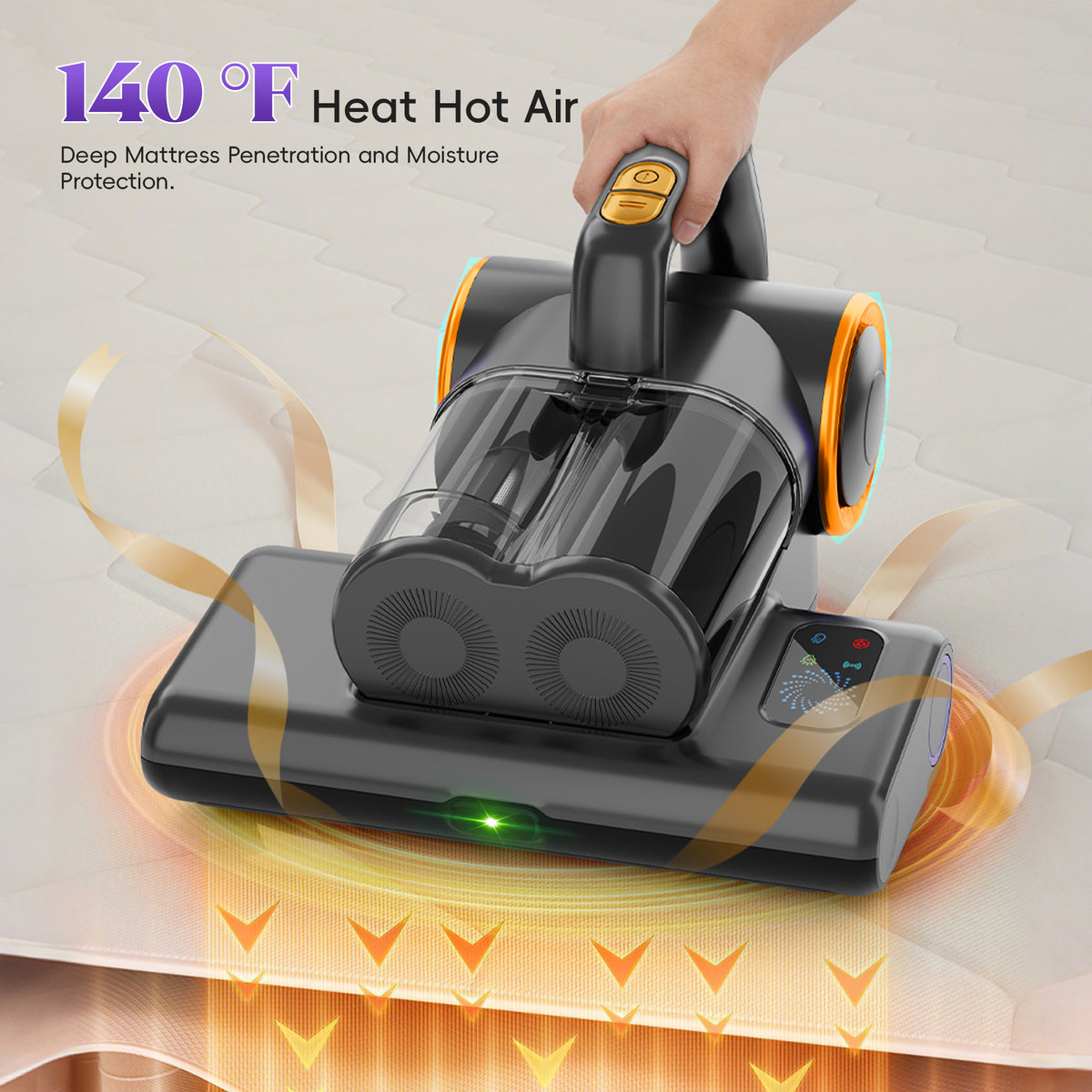 WHALLULTRA UV Bed Vacuum Cleaner, Handheld Corded Mattress Vacuum with HEPA Filter, for Sofa, Crib and Home Use