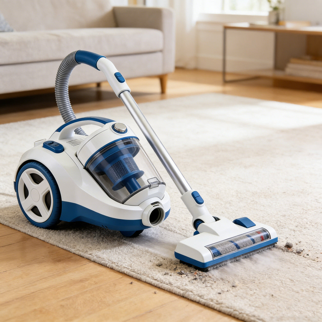 WHALLULTRA Canister Vacuum Cleaner, Powerful Suction, Large Dust Cup, Lightweight Canister Vacuum with Attachments for Carpet, Hardwood Floor & Pet Hair