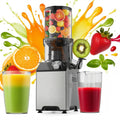 WHALLULTRA Cold Press Slow Masticating Juicer – 4.35" Extra Large Feed Chute, Dual-Speed for Soft/Hard Fruits, 180W