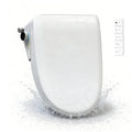WHALLULTRA Elongated Bidet Toilet Seat with Remote Control, Heated Seat Smart Toilet Seat, Instant Warm Water, Stainless Steel Nozzle, White