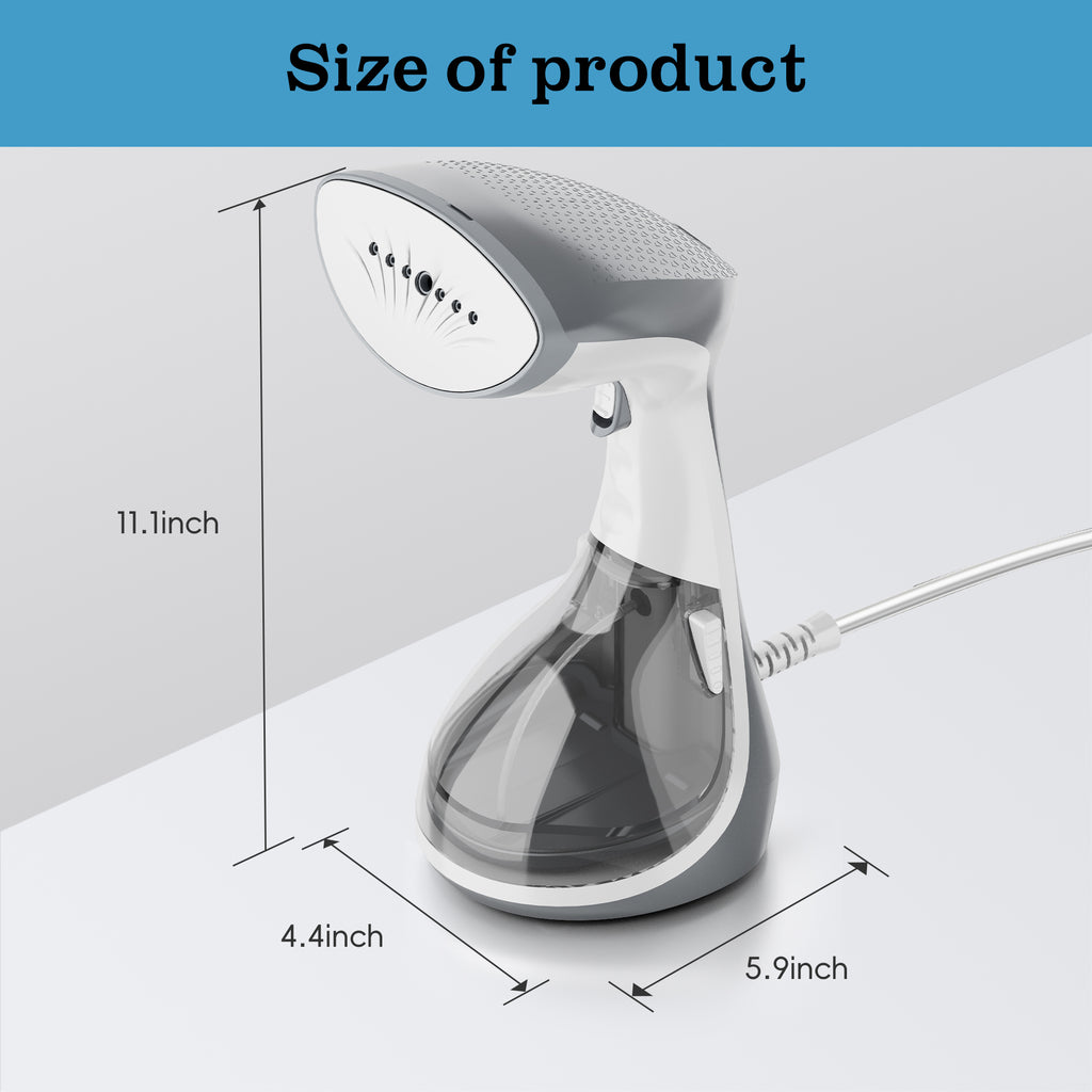 WHALLULTRA Compact Handheld Steamer with Brush, Fast Heat Up Steam Ironing, Dry Ironing, 1200W