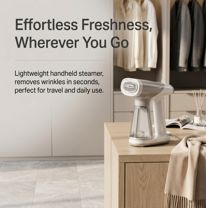 WHALLULTRA Handheld Garment Steamer with Suction for Clothes and Fabric Care