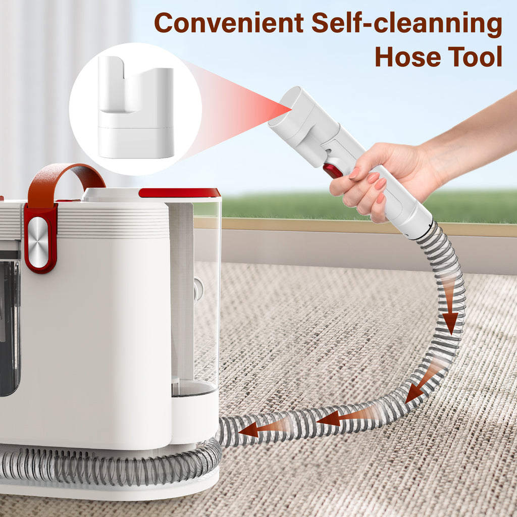 WHALLULTRA Portable Carpet Cleaner Machine, Spot & Upholstery Cleaner with Powerful Suction, Dual Water Tanks, Compact Cleaner for Carpet, Sofa, Pet Messes