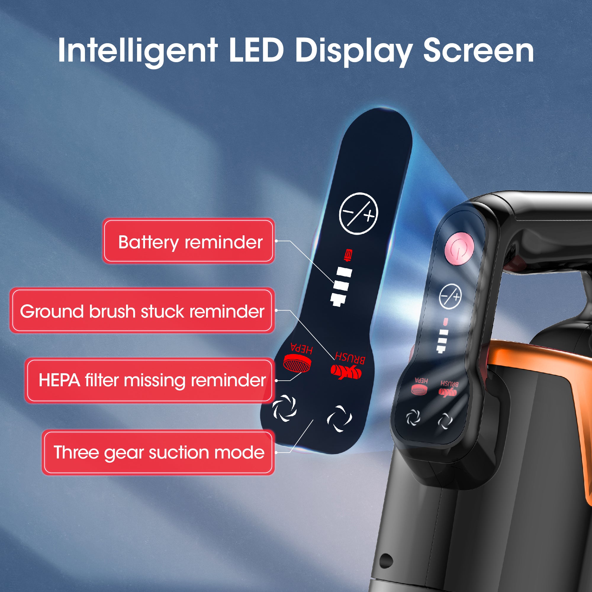 WHALLULTRA Cordless Vacuum Cleaner, Powerful Suction, Long Runtime, Lightweight Stick Vacuum for Pet Hair, Carpet & Hard Floor, Rechargeable, Detachable Battery, HEPA Filtration