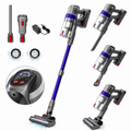 WHALLULTRA Cordless Vacuum Cleaner, Portable Stick Vacuum for Hardfloor and Carpet, Lightweight Vacuum Cleaner with LED Display & BLDC Brushless Motor