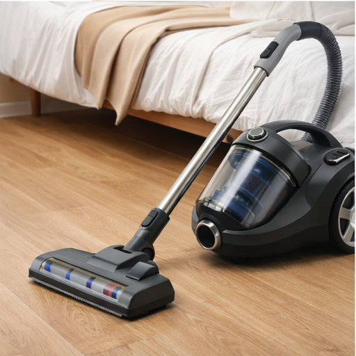 WHALLULTRA Quiet Canister Vacuum Cleaner, HEPA Filtration, Compact Design, Bagless Canister Vacuum for Home & Office, Low-Noise Operation