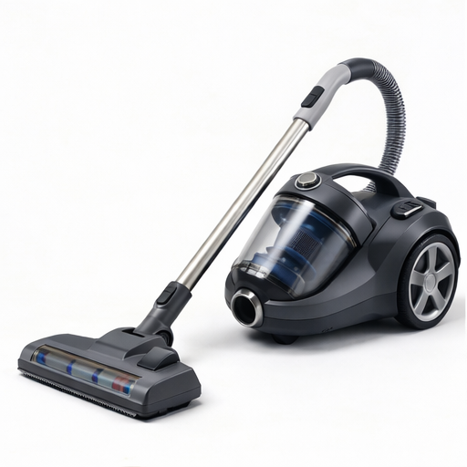 WHALLULTRA Quiet Canister Vacuum Cleaner, HEPA Filtration, Compact Design, Bagless Canister Vacuum for Home & Office, Low-Noise Operation