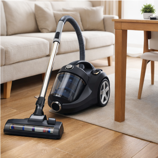 WHALLULTRA Quiet Canister Vacuum Cleaner, HEPA Filtration, Compact Design, Bagless Canister Vacuum for Home & Office, Low-Noise Operation