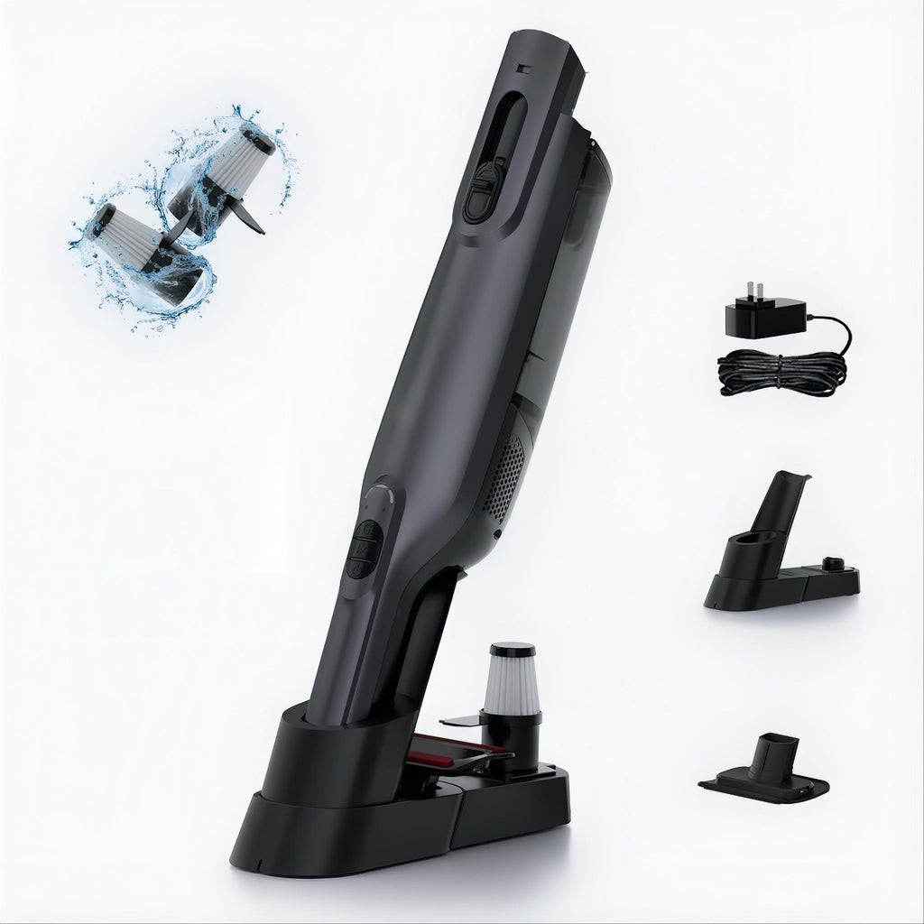 WHALLULTRA Cordless Handheld Vacuum Cleaner, Powerful Suction Portable Hand Vacuum with LED Light, Rechargeable Lightweight Mini Hand held Vacuum with HEPA Filte